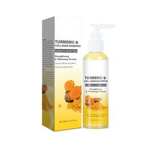 Champú de Cúrcuma 200ml Nutritivo para el Crecimiento del Cabello, Uso Diario, Cabello Seco y Encrespado - Product Image 1