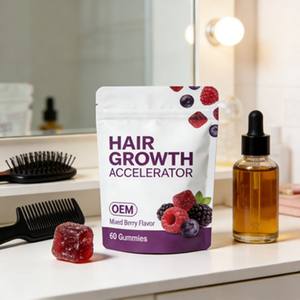 Private Label Organic Halal Biotin <b>Collagen</b> Vitamins Vegan Gummies OEM Pumpkin Seed Extract Hair Growth Hair Skin Nails - Product Image 3