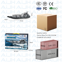 AiJH RC Racing Boat Waterproof Automatic Reset High Speed Ship Speedboat Pools And Lakes Remote Control Jet Rc Boat Toys