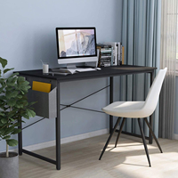 Bureau de travail moderne pour la maison, en MDF, brun rustique, table personnalisée de petite taille, 31, 40, 47, 55 pouces, bureau d'ordinateur avec sac de rangement et crochet