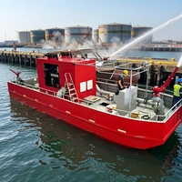 Bateau de lutte contre les incendies en alliage d'aluminium de 38 pieds avec mélange de mousse pour terminal pétrolier