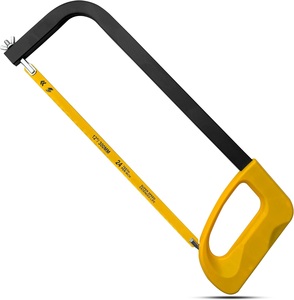 Cadre de scie à métaux de 12 pouces avec lame bimétallique de 24 TPI, scie à main adaptée au métal, au bois, au <span class=keywords><strong>PVC</strong></span>, à la <span class=keywords><strong>menuiserie</strong></span> - Product Image 1