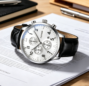 Reloj <span class=keywords><strong>de</strong></span> Pulsera Deportivo y <span class=keywords><strong>de</strong></span> Negocios para Hombre, Cronógrafo Mecánico Automático con Logotipo Personalizado, <span class=keywords><strong>ETA</strong></span> 7750, Cristal <span class=keywords><strong>de</strong></span> Zafiro, Correa <span class=keywords><strong>de</strong></span> Cuero Genuino - Product Image 2