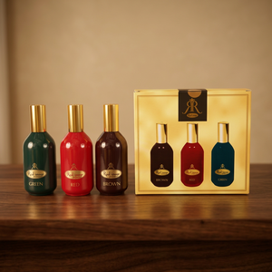 Parfums Nayaab, assortiment de 3 pièces (brun, rouge, vert), vaporisateur de parfum de 120 ml, parfum floral, luxe, longue durée, respectueux de la peau, unisexe - Product Image 3