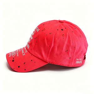 Casquette de baseball brodée rouge, casquette décontractée en coton, casquette de sport unisexe réglable pour un usage quotidien en extérieur - Product Image 6
