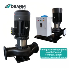 Pompe industrielle verticale Hobanm-TD 15 CV pour circulation d'eau froide et chaude, surpresseur 15 kW - Product Image 2