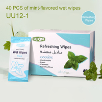 Lingettes parfumées UUKKG en gros pour usine, pêche, citron, menthe, lingettes démaquillantes et rafraîchissantes jetables, marque privée