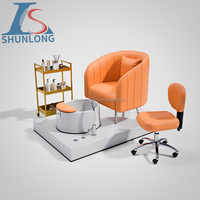 Fauteuil de pédicure personnalisé en gros, canapé de massage pour les pieds moderne avec système sans tuyauterie pour salon de beauté