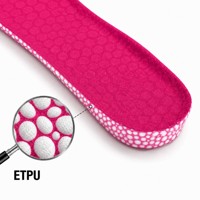 Semelles de sport légères en PU ETPU Popcorn Comfort, respirantes, écologiques, à retour d'énergie élevé pour la course à pied, le basketball et la marche