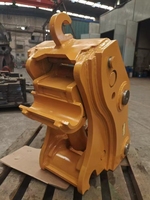 Excellent rapport qualité-prix : Attache rapide pour pelle rétrocaveuse en acier au carbone SLN, jaune, composants hydrauliques, coupleur rapide manuel mécanique
