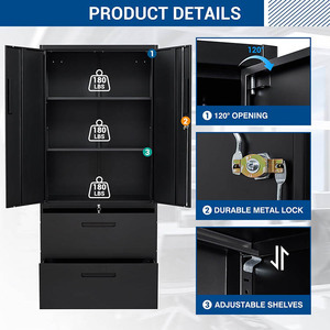 JH-Mech <strong>Metal</strong> Steel <strong>Cabinets</strong> With Lockable Drawers Unique Design Office Steel 2 Doors <strong>Filing</strong> <strong>Cabinet</strong> <strong>Metal</strong> Storage - Product Image 4