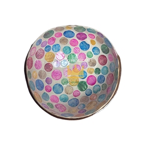 Eco-friendly Natural <b>Coconut</b> <b>Shell</b> Bowl Minimalist Handmade Decorative Bowl Customized Color - Product Image 2