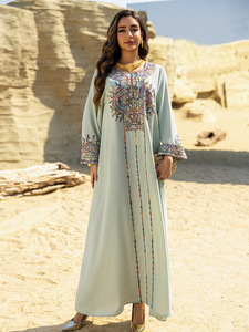 Ramadan Eid mediorientale donna Abaya <span class=keywords><strong>turchia</strong></span> ricamo Boutique per donna abiti da sera <span class=keywords><strong>abbigliamento</strong></span> islamico moda - Product Image 3