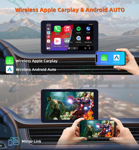 Autoradio Android 7 pouces OEM ODM, Android 14, 4+64 Go, CarPlay sans fil avec double caméra d'enregistrement, GPS, commande vocale - Product Image 3