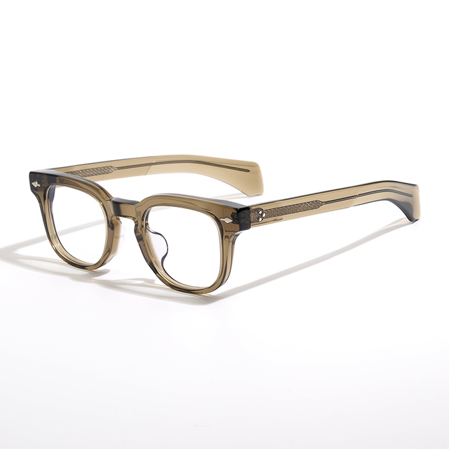 High Quality Acetate Unisex Luxury Eyeglass Frame for Square Faces Animal Pattern Diamond Anti-Blue Light Glasses Waved Style