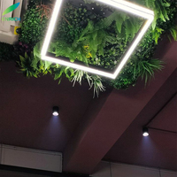 Plante verte LED Lampes suspendues Restaurant Lustre Moderne Lustres Ronds Cercle Anneau Pendentif Lumière