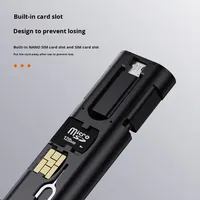 Kit de chargeur USB C 5 en 1, boîte de rangement, chargeur USB C, câble de données de voyage, ensemble d'adaptateurs, étui, câbles de charge