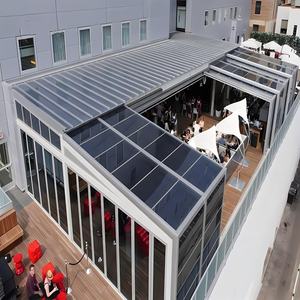 Villa in alluminio di fascia alta con struttura in vetro con struttura in alluminio e Design moderno con chiusura di apertura/chiusura mobile presenta una vita orientata al sole - Product Image 5