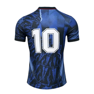 <span class=keywords><strong>Camiseta</strong></span> de Fútbol Personalizada 2026 Albiceleste Pride Master Grade, Transpirable, 100% Poliéster, <span class=keywords><strong>Azul</strong></span> Abstracto, Alta Fidelidad, Número 10 - Product Image 2