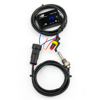 Jauge de température de l'eau bleue universelle avec capteur 1/8 NPT, affichage numérique de la température de la voiture, alarme de température (0-100 ℃ )