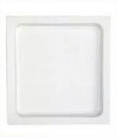 Base de douche carrée en fibre de verre blanche de conception moderne de la marque Domo, hauteur 40 mm, installation facile et garantie d'un an
