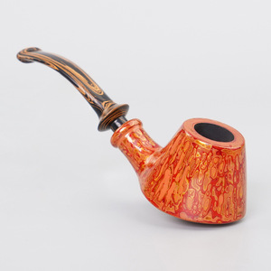 Bent Type Wooden Briarwood Pipe Light Colored Glossy Cumberland Tobacco Pipe Handmade Solid Wood Smoking Pipe Personal Gift - Product Image 1