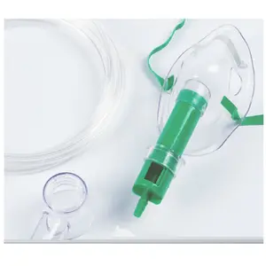 Máscara de nebulização ajustável, máscara de nebulização de conexão de oxigênio com tubo