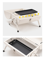 Mini gril à charbon de fer pliant portable pour l'extérieur pour les pique-niques Garden Parties Camping Trips