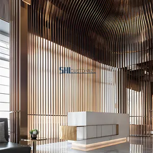 Décoration intérieure de style contemporain et classique cloison en acier inoxydable panneau écran salon escalier pour hall d'hôtel