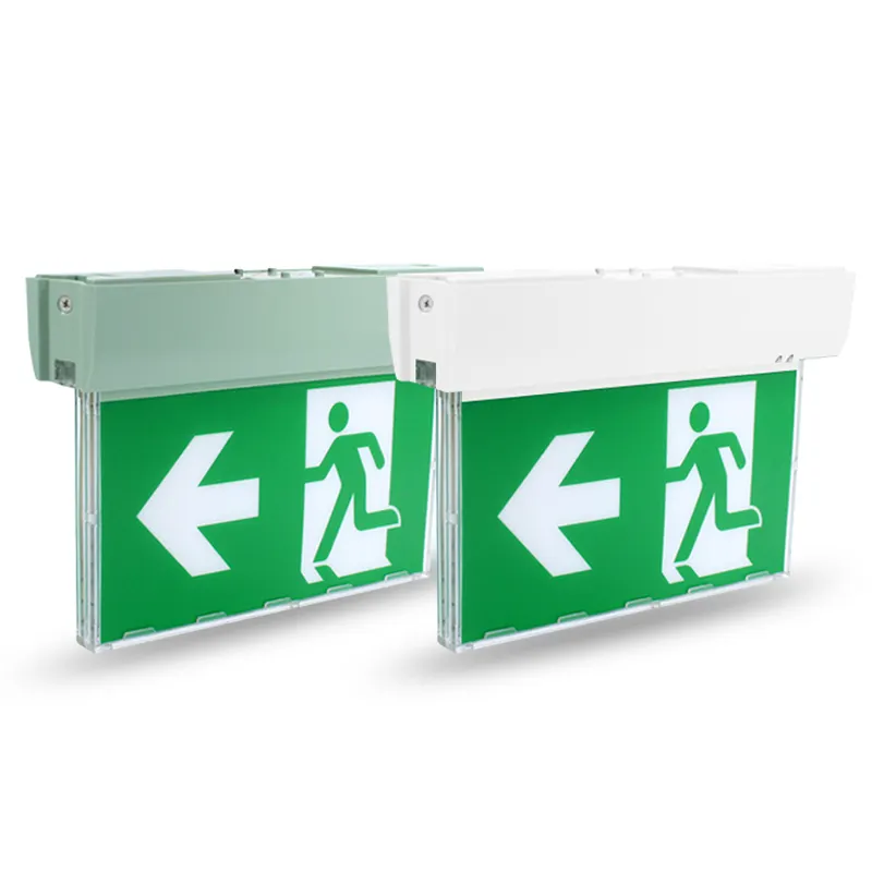 Automatic emergency light IP40 waterproof running man tritium plate wall accessible exit signs