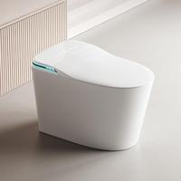WC intelligent au design moderne, multi-tension, en céramique, à poser au sol, avec siège chauffant automatique, double chasse d'eau, siphon en P et siphon en S