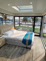 Maison en conteneur moderne préfabriquée avec chambre à coucher, salle de bain, vie urbaine, mobile, petites villas pour bureau, appartement