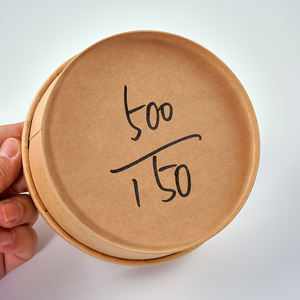 Commercio all'ingrosso 500ml 750ml 1000ml monouso in carta Kraft impermeabile ciotole per zuppa di pasta in carta Kraft ciotola rotonda insalatiera - Product Image 2