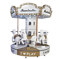 Mini carrousel à chevaux pleine grandeur pour parc d'attractions, manège pour enfants, machine de jeu à monnayeur pour intérieur