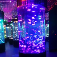 Aquarium sur mesure de grande taille en plexiglas, scène d'océanarium, résistant, nouveau, cylindre en acrylique, grand aquarium pour poissons