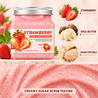 Exfoliërende gezichts- en lichaamsscrub 350g, 15 fruitvarianten met mango, kokos, aardbei, avocado voor een gladde huid Private Label