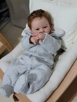 NPK 24 pouces/60 cm Poupée réaliste pour bébé Jouets Cadeau de Noël Poupée d'art faite à la main Poupée en silicone pour bébé Reborn