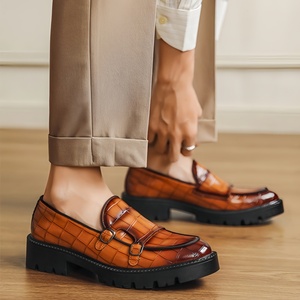 Mocassins de <span class=keywords><strong>luxe</strong></span> pour hommes en cuir synthétique 2025, rehaussants, imperméables, décontractés, style <span class=keywords><strong>italien</strong></span>, pour soirée et bureau - Product Image 4