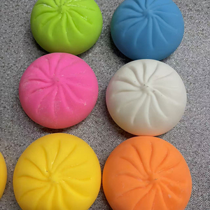 Colorful Dumpling Steamer Simulation Bun <b>Squishy</b> Anxiety Stress Relief Sensory Slow Rebound Fidget Toys for Kids - Product Image 5