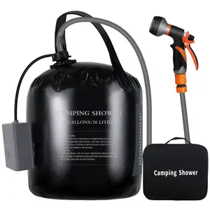 Douche Portable pour Camping avec sac sec, douche de Camp avec batterie Rechargeable et sac sec de 20l inclus