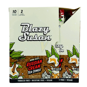 Custom Style Classic Blazy-kingsize <b>Rolling</b> Paper 110mm Width Brown 78x44mm Square Shape Tea Leaf Cones King Size 10pk - Product Image 5