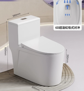 โถสุขภัณฑ์เซรามิกไร้ขอบสีขาวด้าน สำหรับบ้านพักตากอากาศหรูหรา - Product Image 5