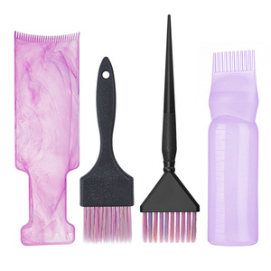 Hair Dyeing Tool Set 9-Piece Plastic <b>Brush</b> Highlighting Board Salon Hair Treatment <b>Bottle</b> - Product Image 1