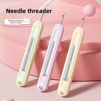 Enfile-aiguille portable 2-en-1 pour la maison, outil de couture simple pour personnes âgées, enfile-aiguille en plastique, épaisseur 2 mm