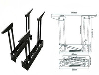 Mécanisme de table relevable pneumatique moderne robuste, charnière de support en fer escamotable pour salon, salle à manger, cuisine, chambre, hôpital