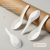 Cuillère et fourchette jetables en bagasse de canne à sucre biodégradable |   Couverts de camping compostables écologiques pour la restauration à emporter