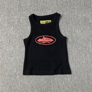 Canotta Corta Casual da <span class=keywords><strong>Donna</strong></span> in <span class=keywords><strong>Cotone</strong></span> con Scollo Rotondo Stile Europeo Americano Sexy con Spalline Sottili Tendenza Instagram Sportiva - Product Image 3