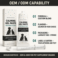Complément en gel apaisant saveur saumon pour chiens et chats, formule riche en protéines sans céréales, pour la gestion du stress et de l'anxiété, pour le plaisir et le contentement