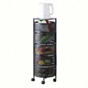 Organizador de Cocina, Estante Metálico Multicapa para Ahorrar Espacio, Almacenamiento de Frutas y Verduras, Estante Giratorio - Product Image 4