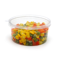 8 12 16 24 32 oz Rond en plastique transparent micro-ondable pp Deli Récipient alimentaire jetable à emporter avec couvercle